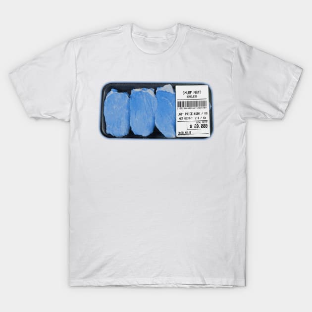 Smurf Meat Packaged T-Shirt by chilangopride